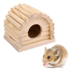 Bois Naturel Maison de Hamster Jouet Amovible Pour Gerbille Hamster Souris