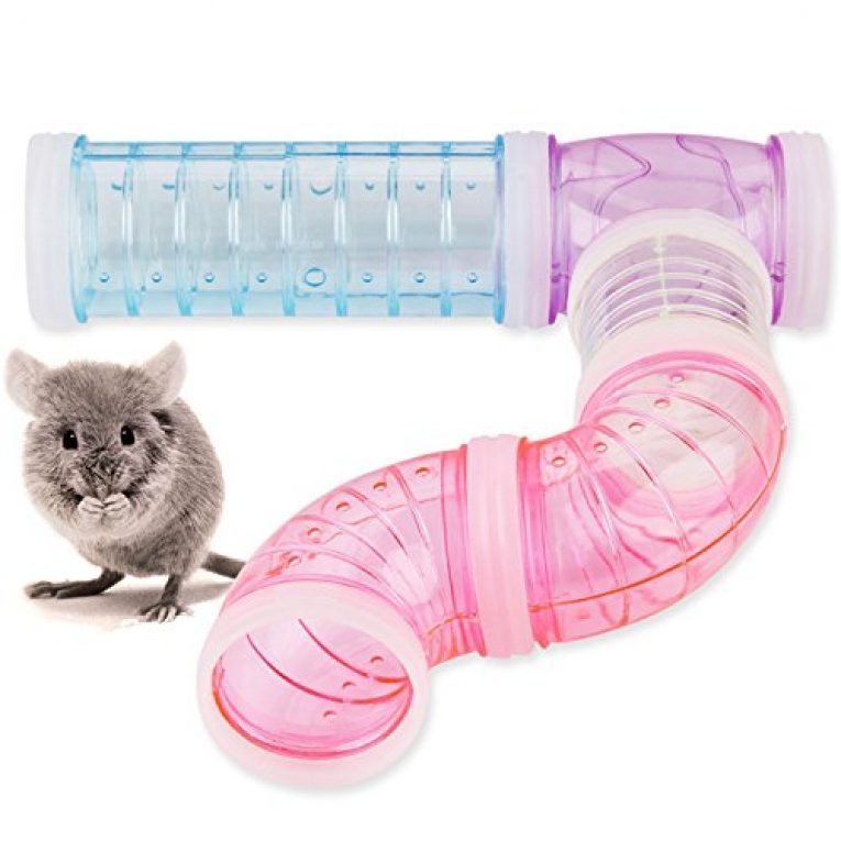 Hamster Tunnel, Legendog 4 pièces Hamster tube DIY tube de queue Hamster cage jouet Pet jouet