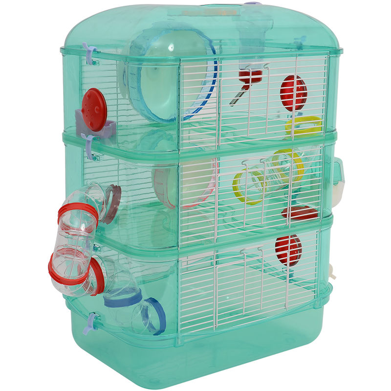 PawHut® cage à hamster cage à cage cage à souris passepoil Hamsterburg